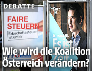 Wahlplakate der FPÖ und ÖVP