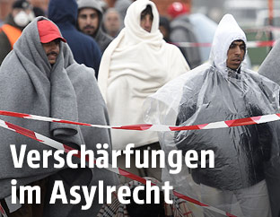 Flüchtlinge an der österreichischen Grenze