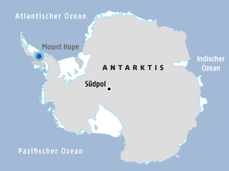 Karte der Antarktis