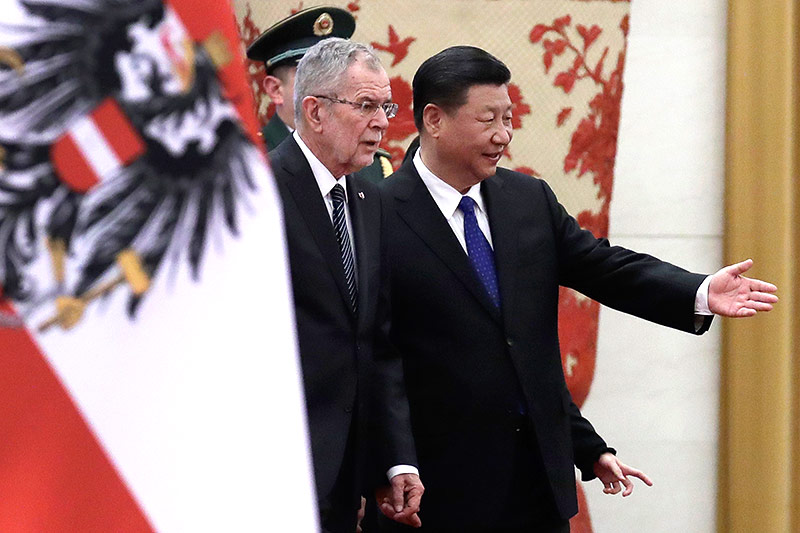 Alexander Van der Bellen und Xi Jinping