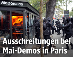 Ausschreitungen bei Demonstration in Paris