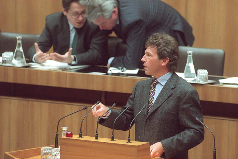 Der freiheitliche Parteiobmann Jörg Haider 1995