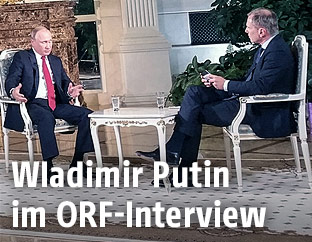 Russlands Präsident Wladimir Putin im Interview mit Armin Wolf
