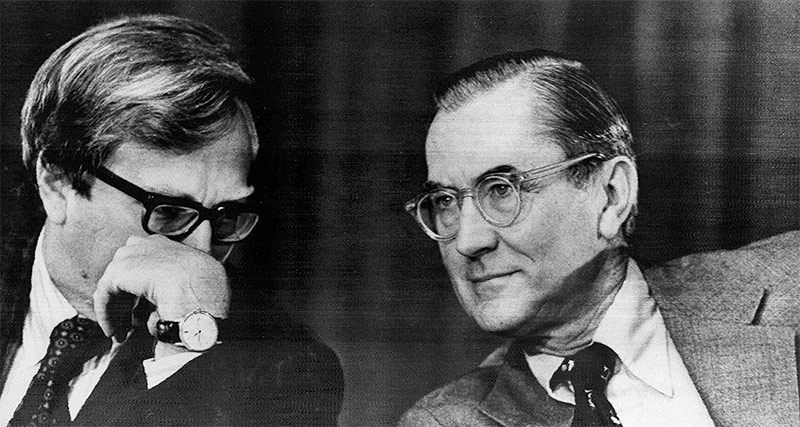 Aufdeckerjournalist Seymour Hersh und der damalige CIA-Direktor William Colby im Jahr 1975
