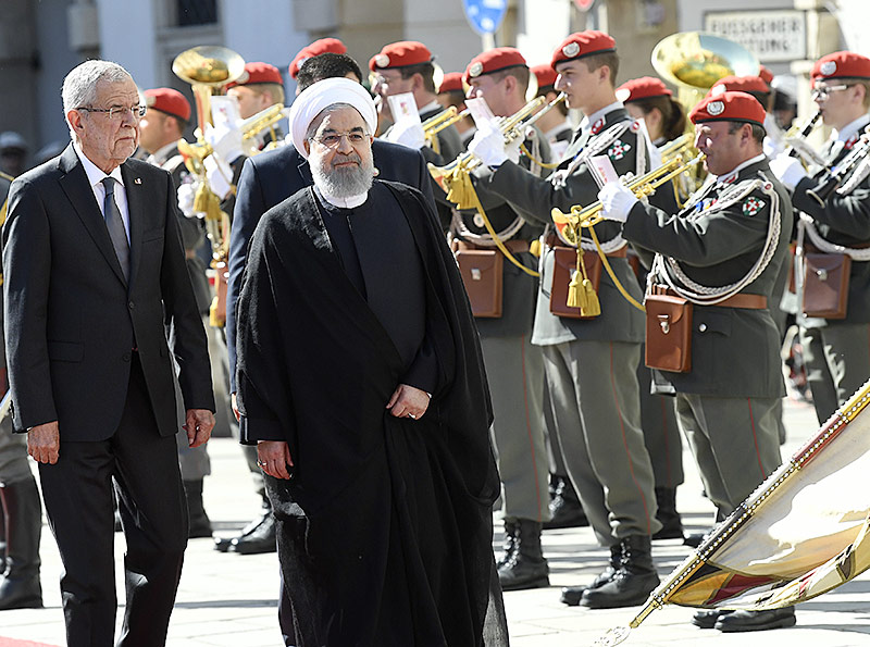 Irans Staatschef Rouhani und Bundespräsident Van der Bellen