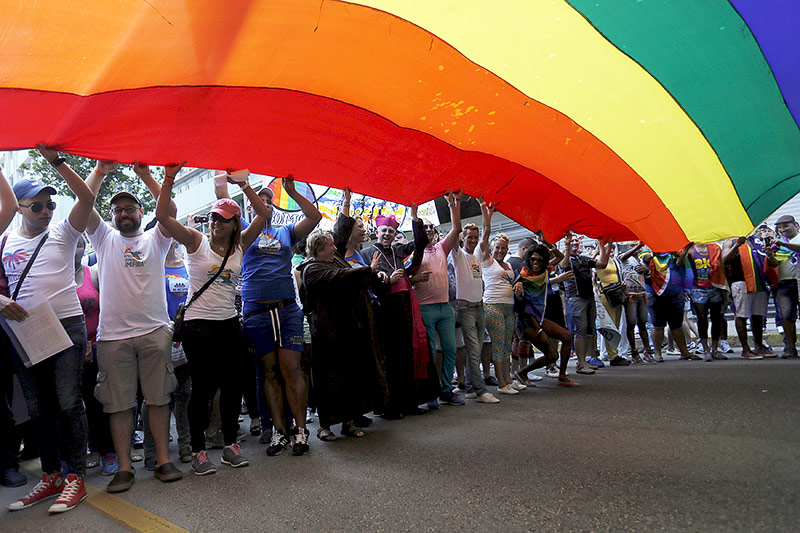 Lesben- und Schwulenvereinigung während eines Marsches in Havana