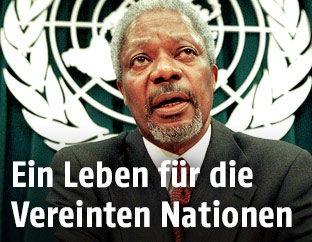 UNO-Generalsekretär Kofi Annan während seiner ersten Pressekonferenz 1996